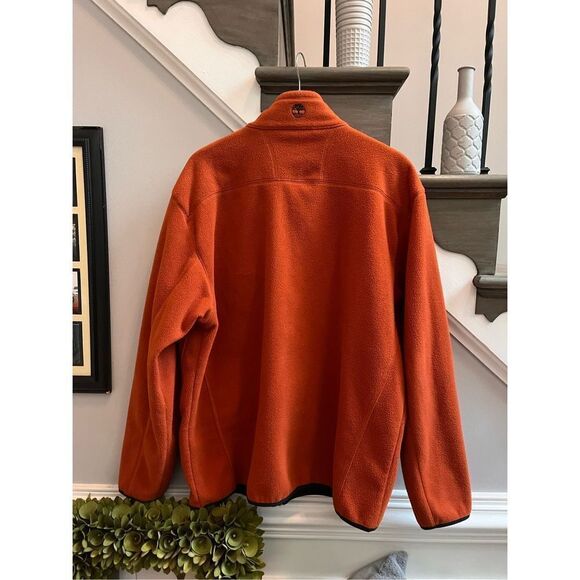 Timberland Rust Fleece Full Zip Up sz XL EUC - Picture 7 of 7